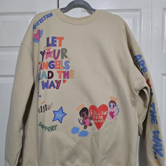 NWOT Mayfair Group Angel Numbers Cloud Sweatsuit - Picture 1 of 6